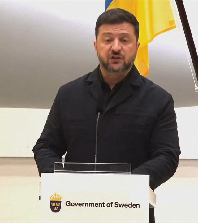 Präsident Selenskyj besucht Schweden