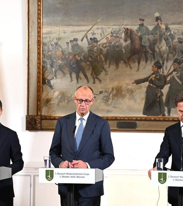 Pressekonferenz beim Deutsch-Niederländischen Corps