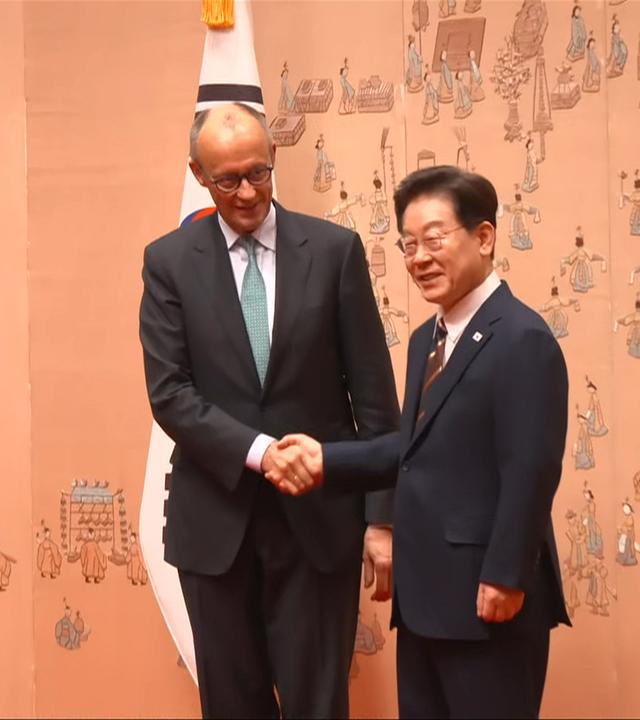 Pressekonferenz Lee Jae Myung und Friedrich Merz in Seoul