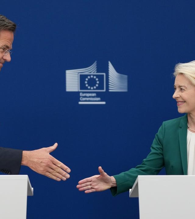 Pressekonferenz mit Ursula von der Leyen und Mark Rutte