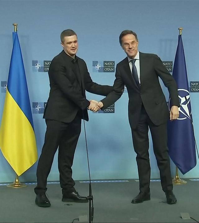 Pressekonferenz Rutte und Fedorow