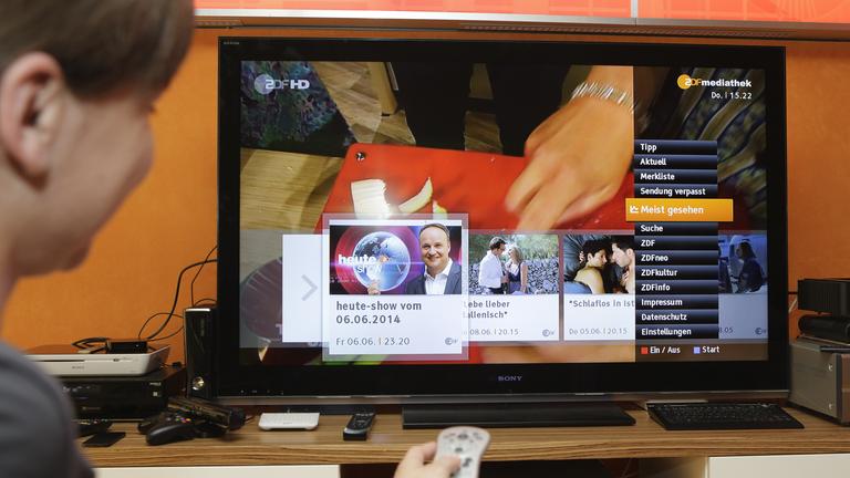 HbbTV-Anwendung auf Fernseher