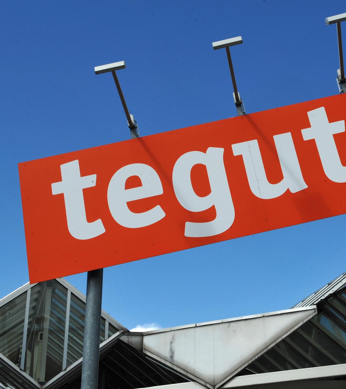 Das Logo eines tegut-Supermarkts.