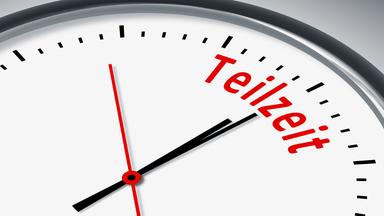 Uhr mit Text Teilzeit