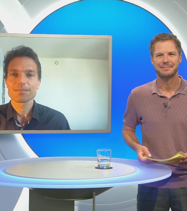 Florian Weiss am "Volle Kanne"-Pult und Enzo Weber zugeschaltet.