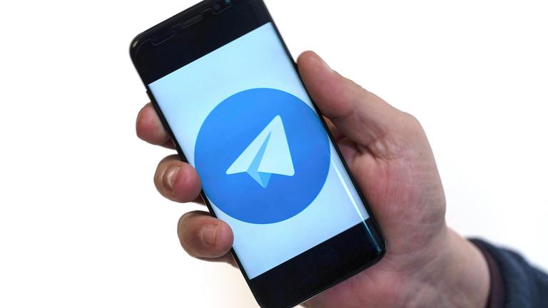 Telegram-Icon auf einem Smartphone