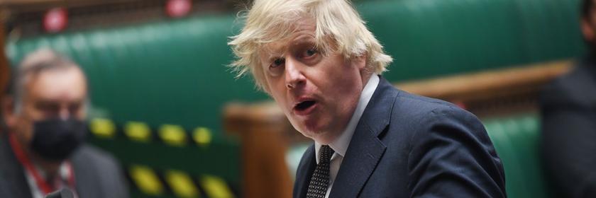 Boris Johnson spricht im britischen Unterhaus.