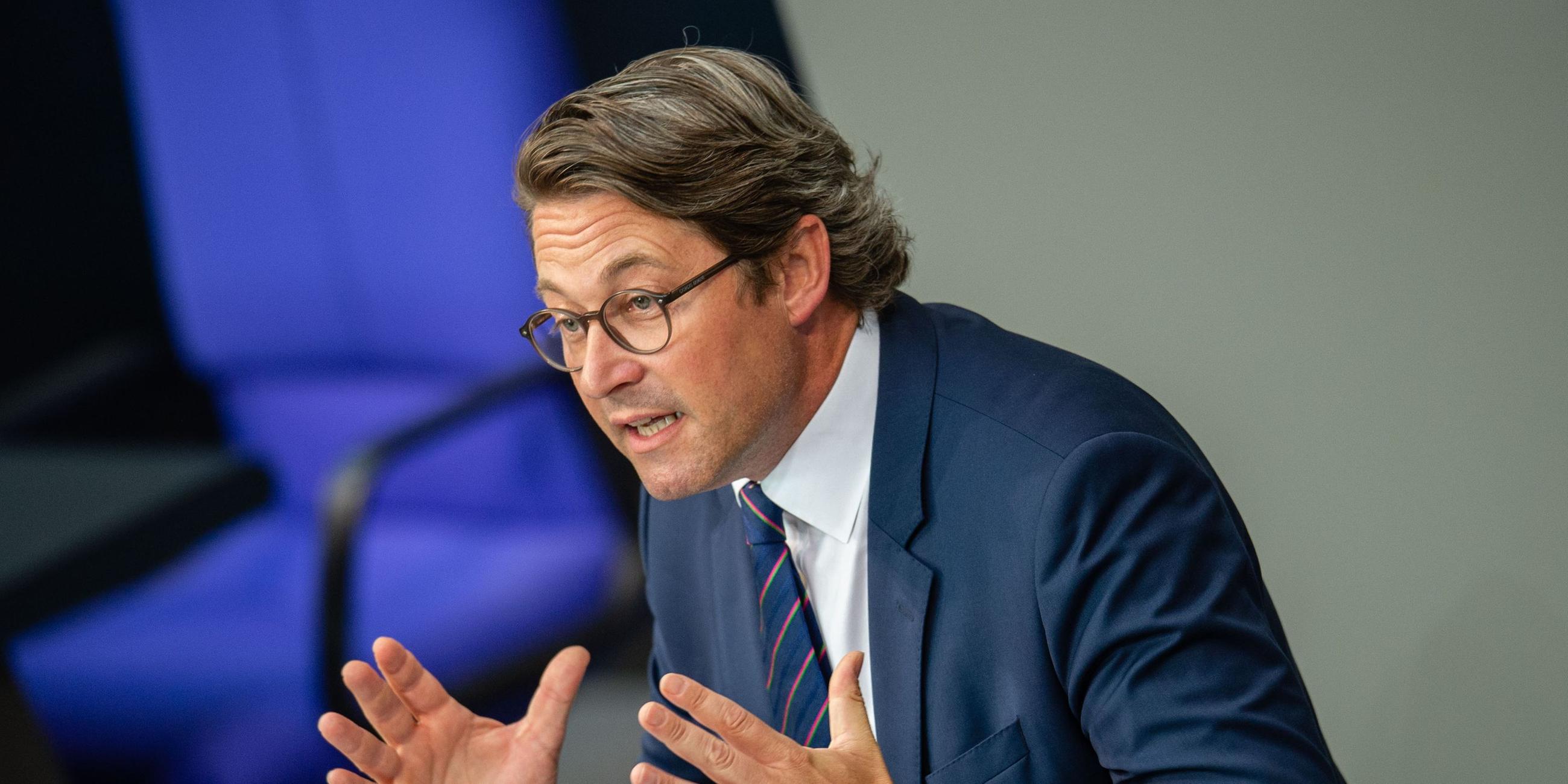 Bundesverkehrsminister Andreas Scheuer im Bundestag. Archivbild