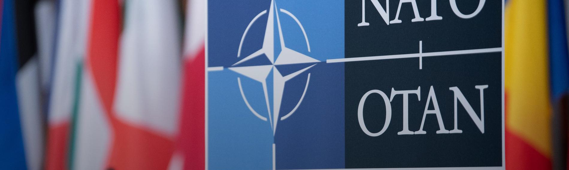 Das Logo der Nato. Symbolbild.