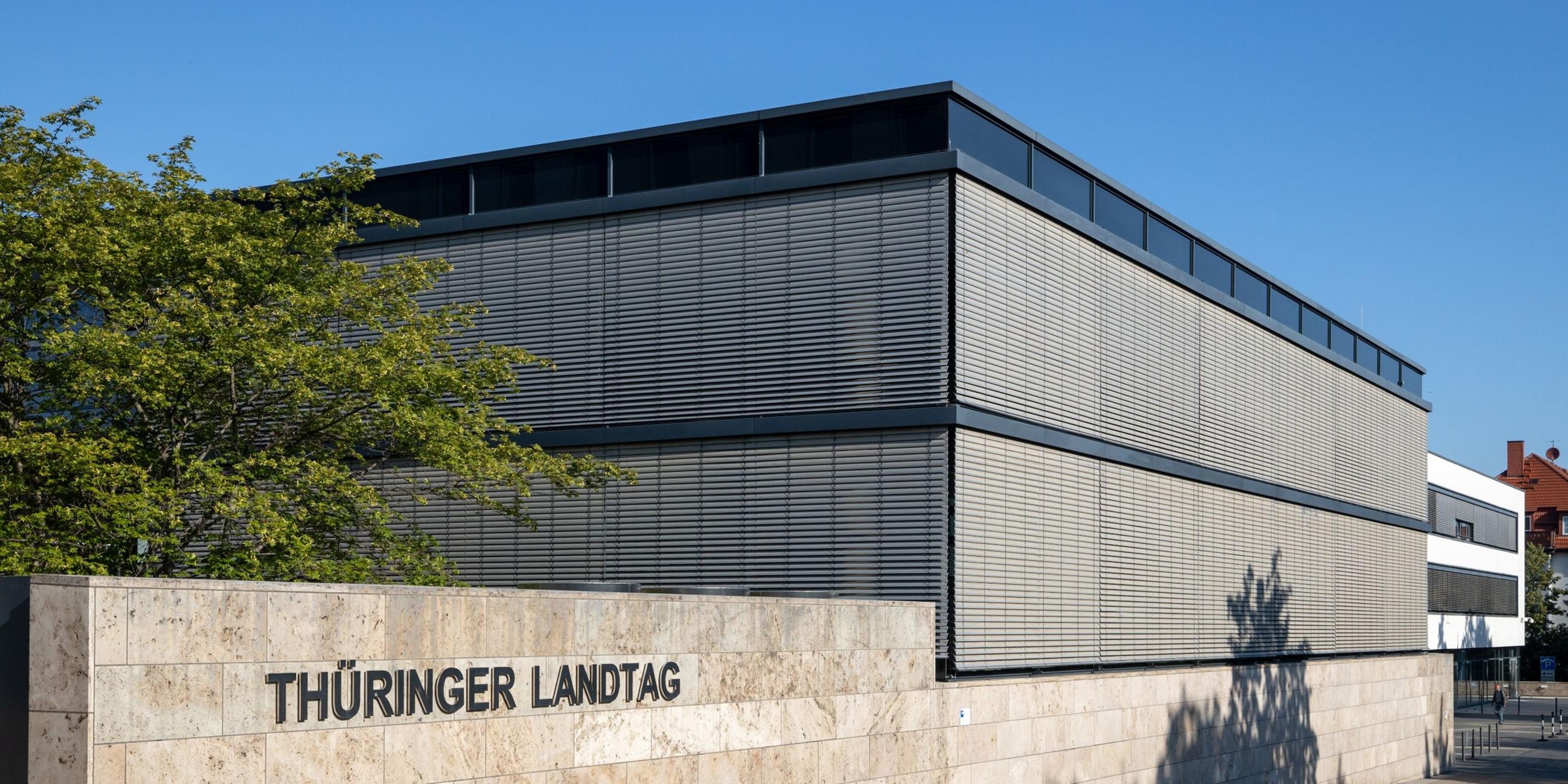 Das Plenargebäude des Thüringer Landtags.