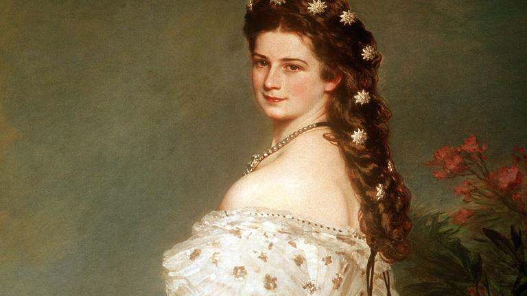 Ein Ölgemälde von Elisabeth, Kaiserin von Österreich. Archiv