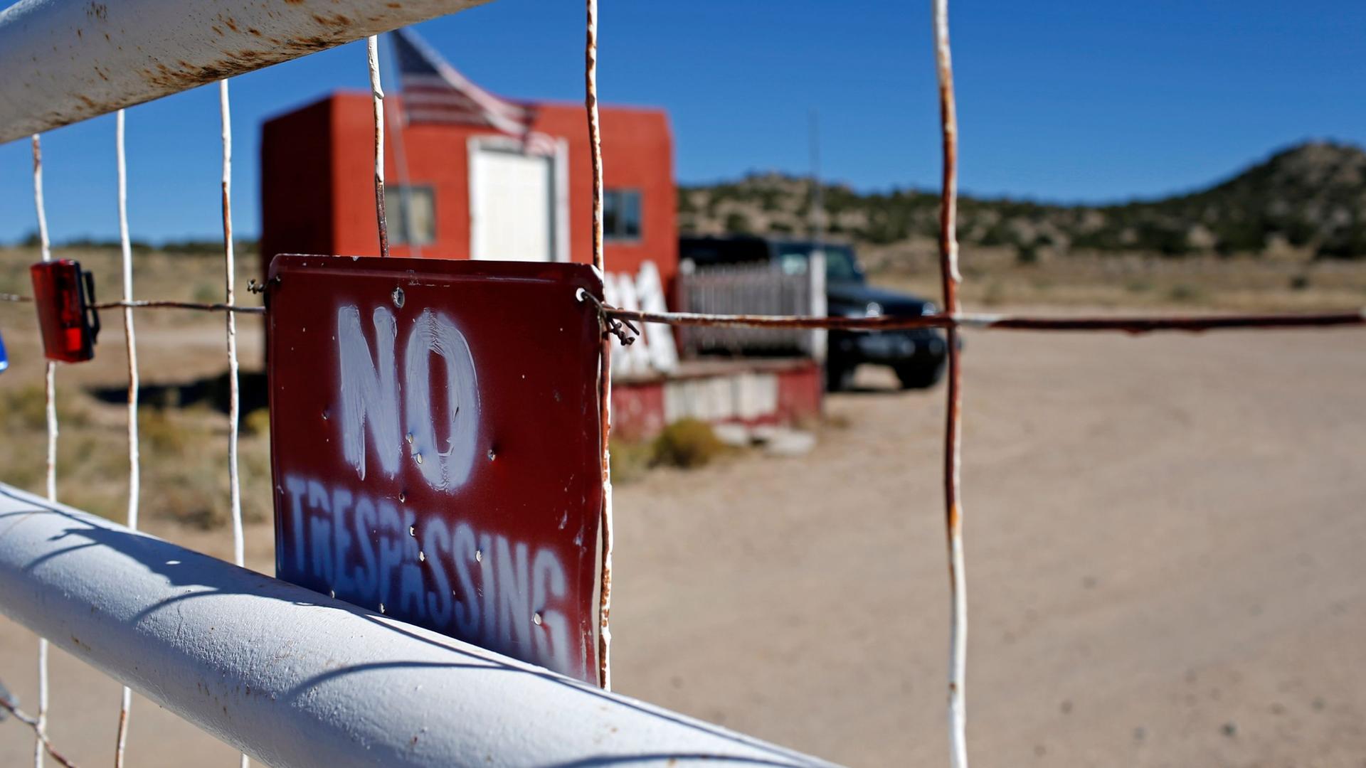 Eingang des Filmsets Bonanza Creek Ranch. Archivbild