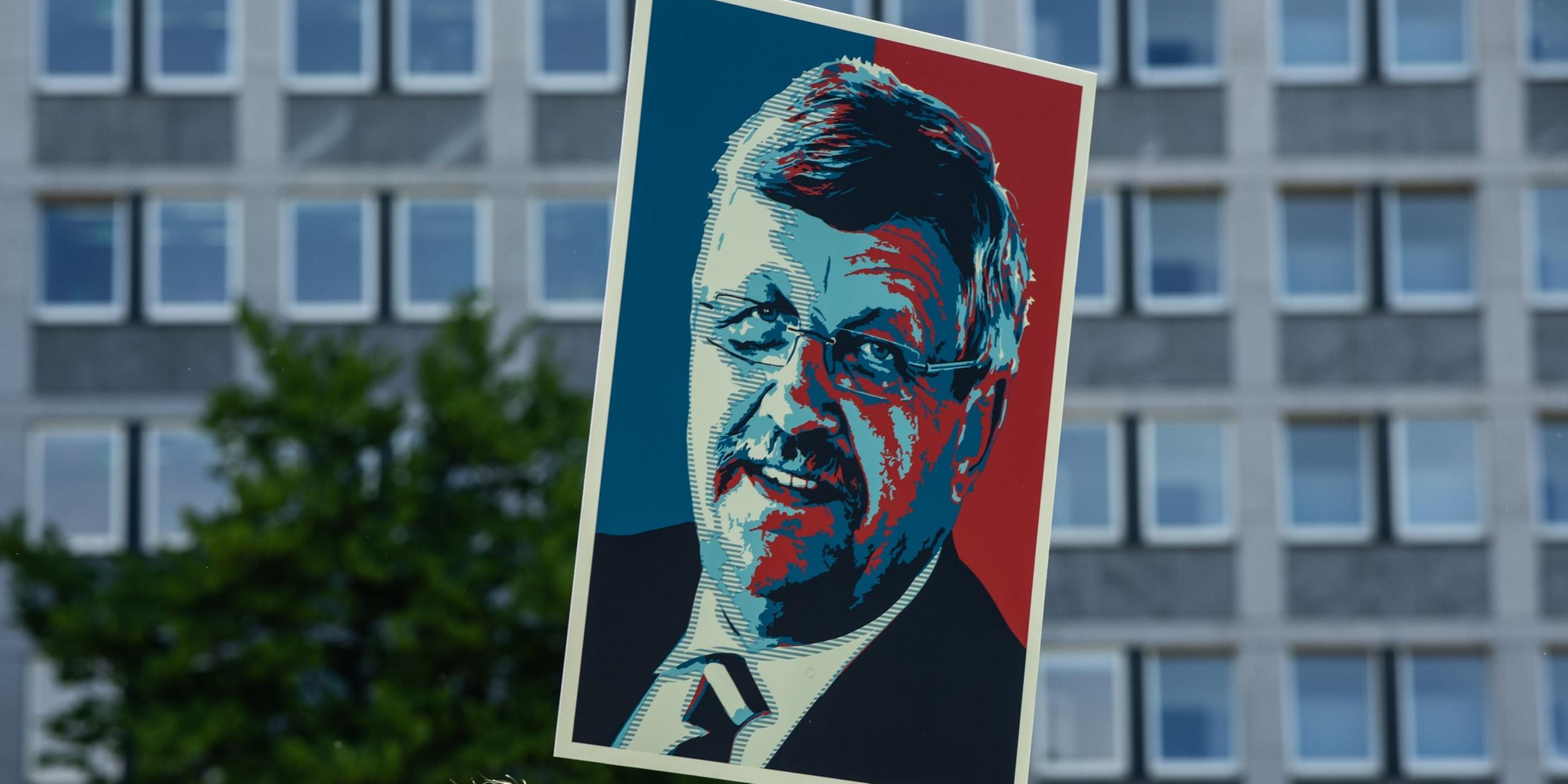 Gedenken an Walter Lübcke in Kassel.
