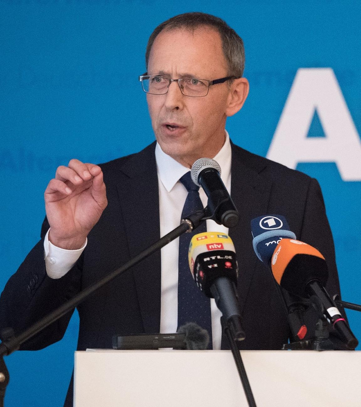 Jörg Urban beim Wahlkampfauftakt der AfD Sachsen.