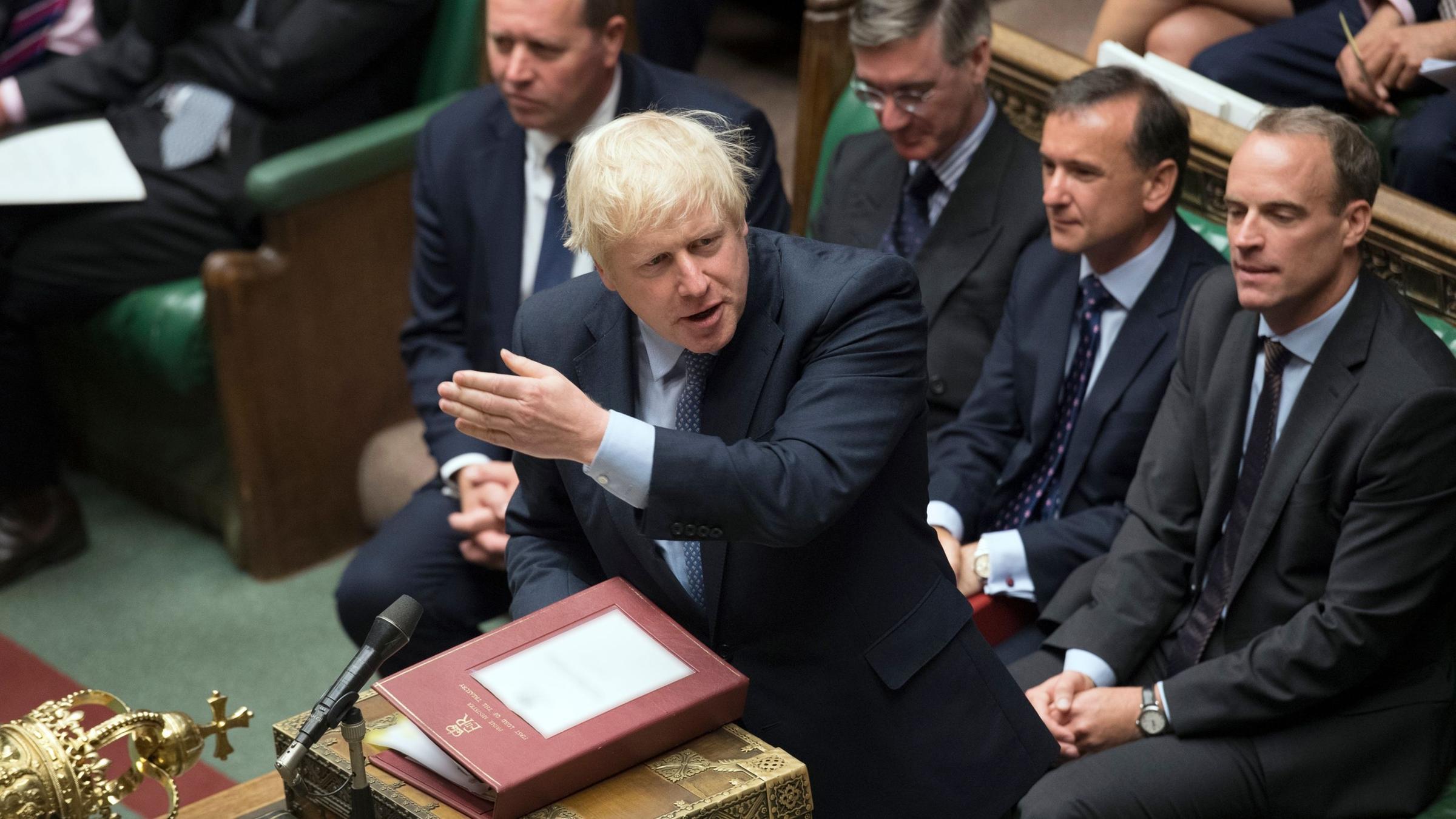 Johnson im britischen Parlament. Archivbild
