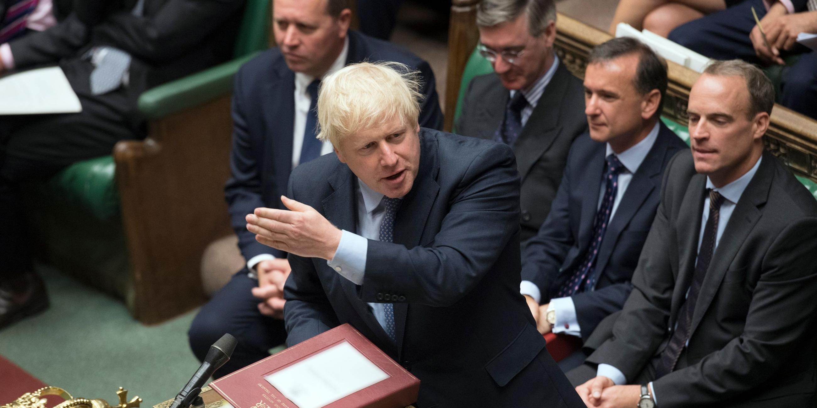 Johnson im britischen Parlament. Archivbild