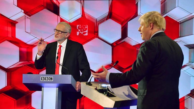 Labour-Chef Corbyn (l.) und Premierminister Johnson.