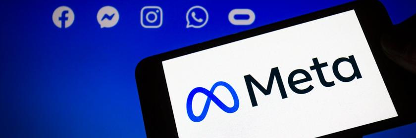 Meta-Logo auf einem Smartphone.