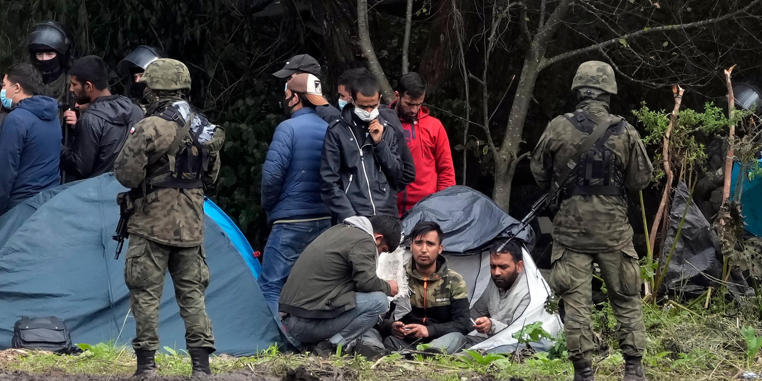 Migranten reisen illegal über Belarus in die EU ein (Archiv)