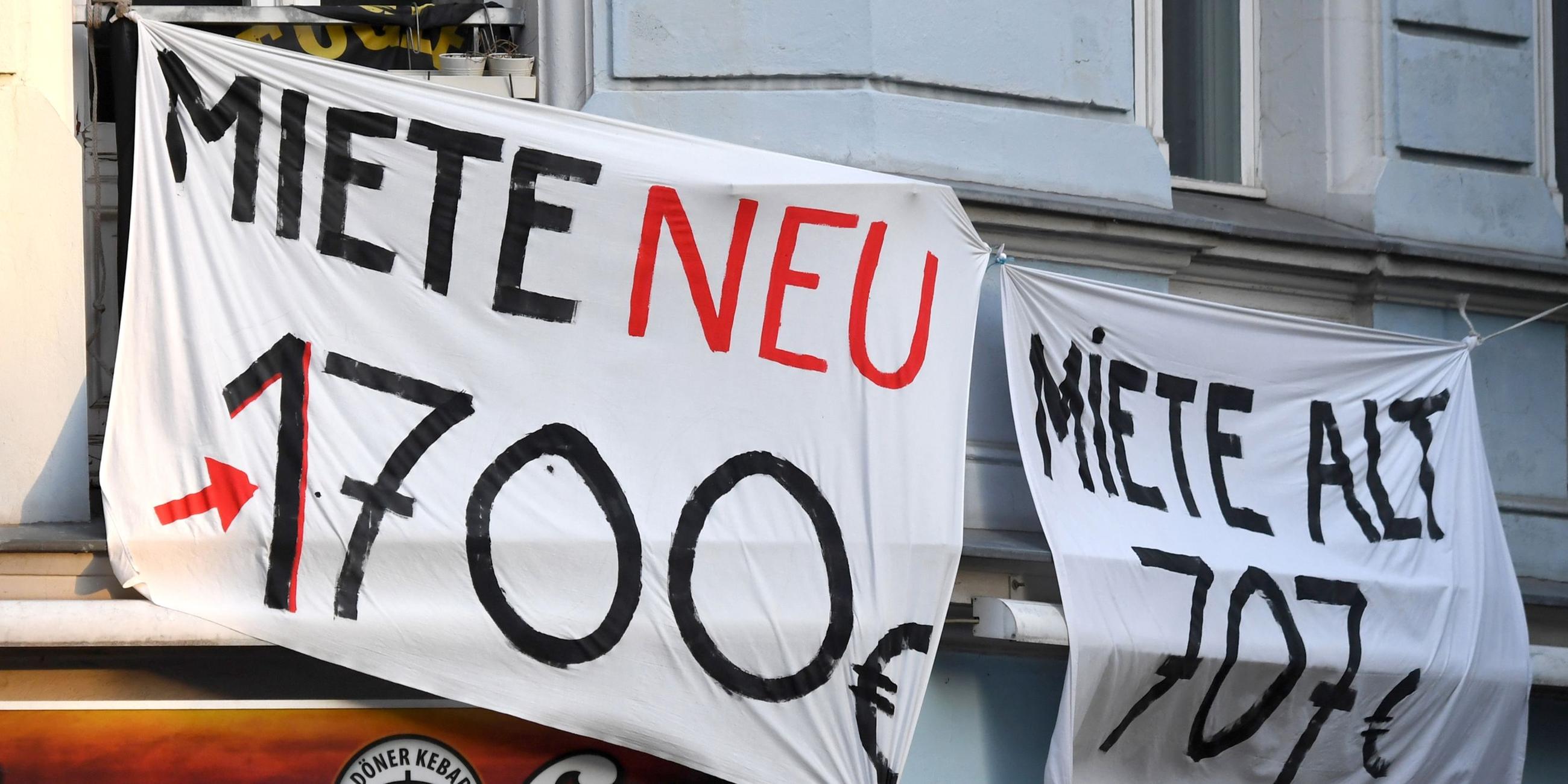 Protest gegen Mieterhöhung in Berlin.