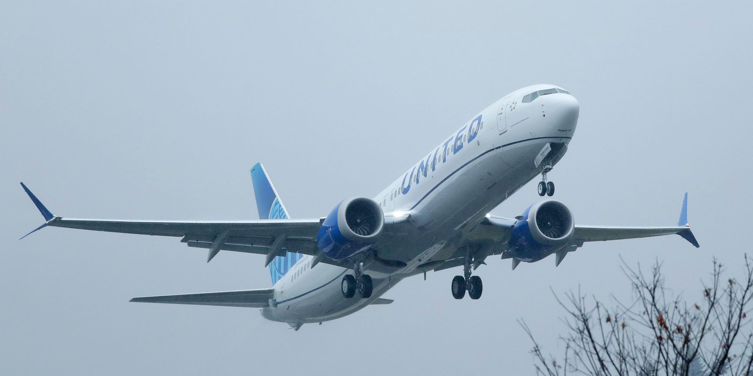 Start einer United-Airlines-Maschine.