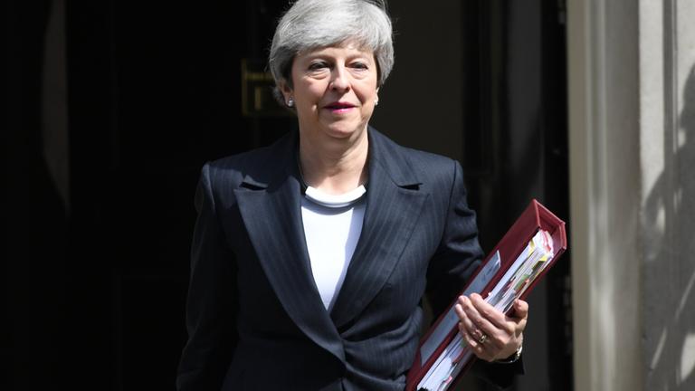 Theresa May in ihrem Amtssitz Dwoning Street (Archiv).