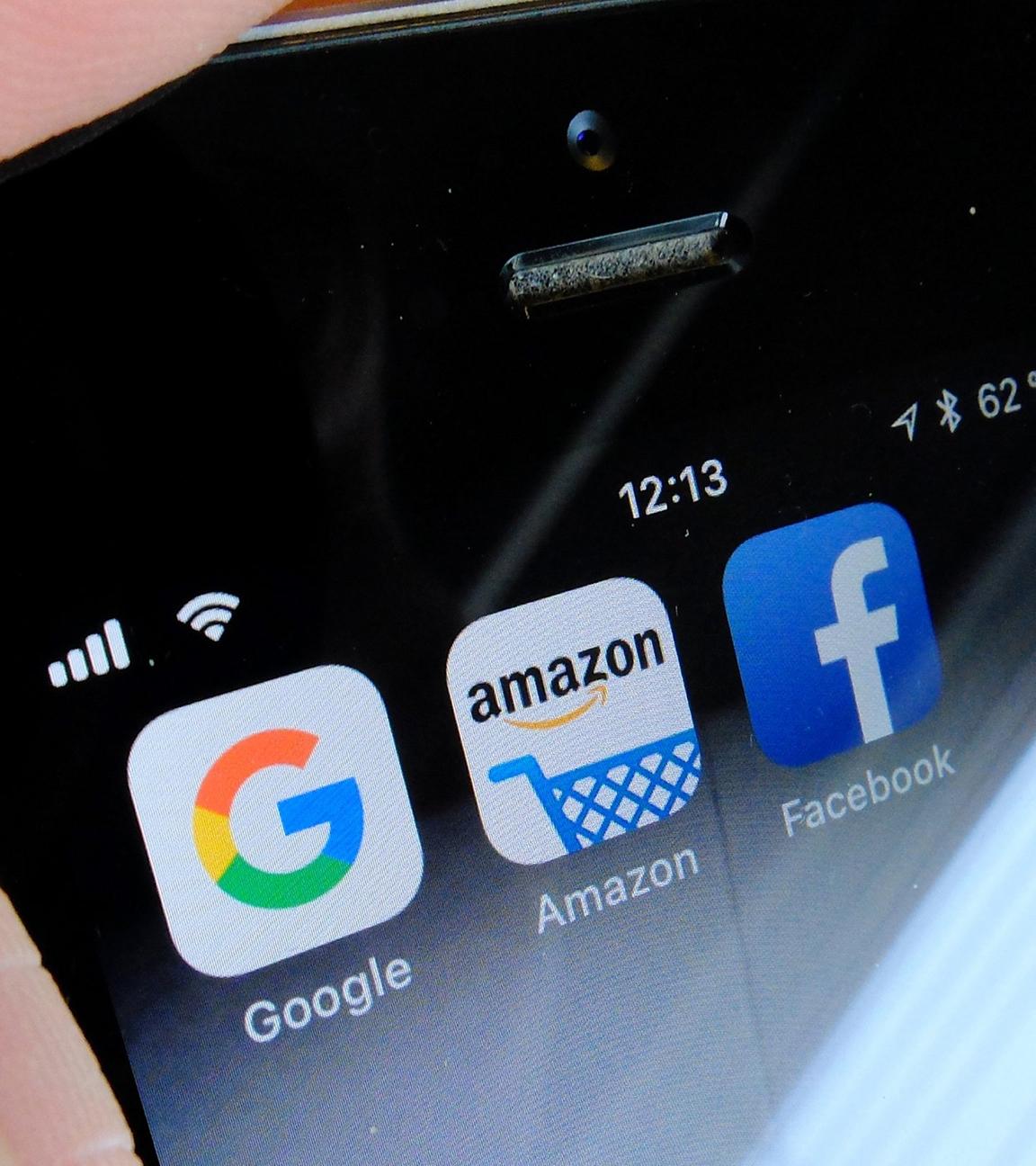 US-Internetkonzerne  Google, Amazon und Facebook .