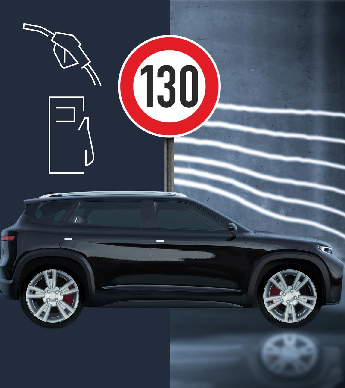 Grafikvideo, das die Effekte eines Tempolimits betrachtet.