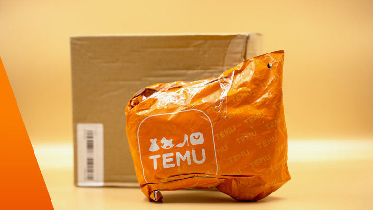 Päckchen von der Shopping-Plattform Temu