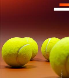 Gelbe Tennisbälle als teil einer Grafik