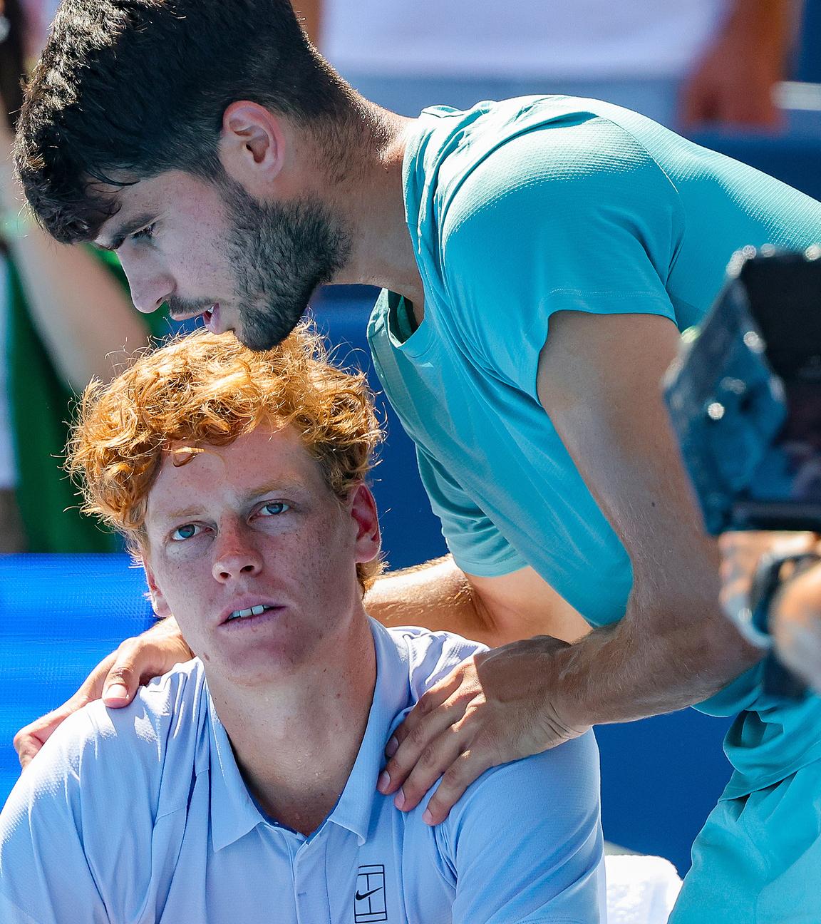 Tennis: Cincinnati Open - Jannik Sinner (ITA) und Carlos Alcaraz (ESP) 