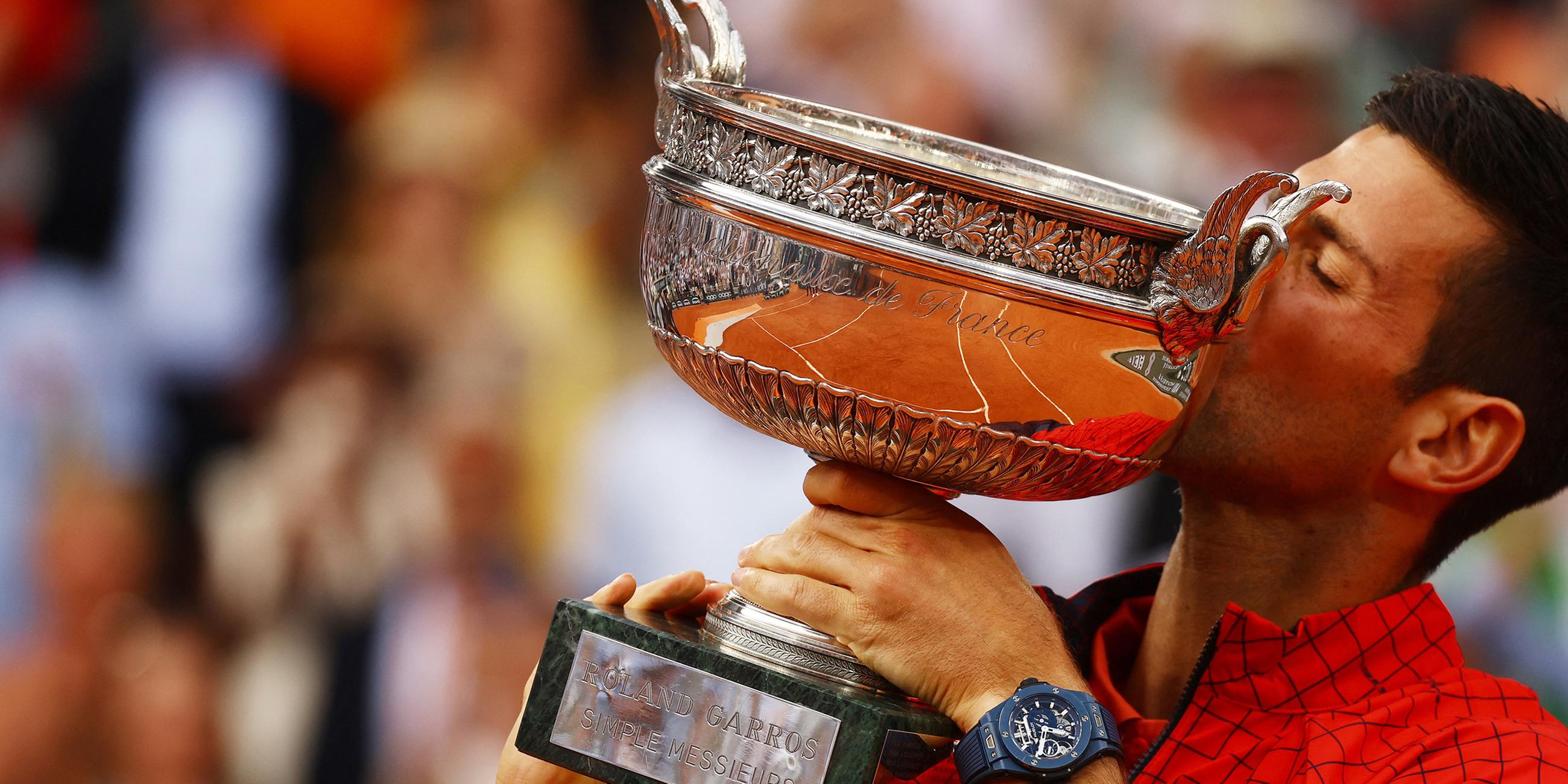 Novak Djokovic im Männer Einzel bei den French Open am 11.06.2023 im Court Philippe-Chatrier. 