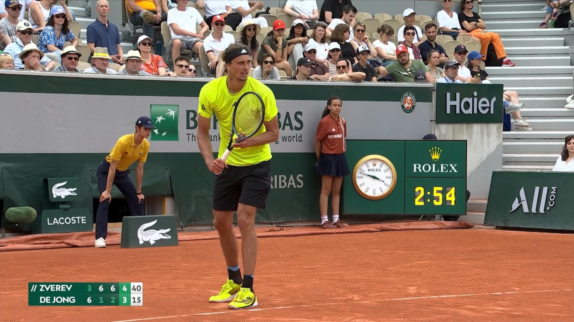 Zverev weiterhin erfolgreich bei French Open