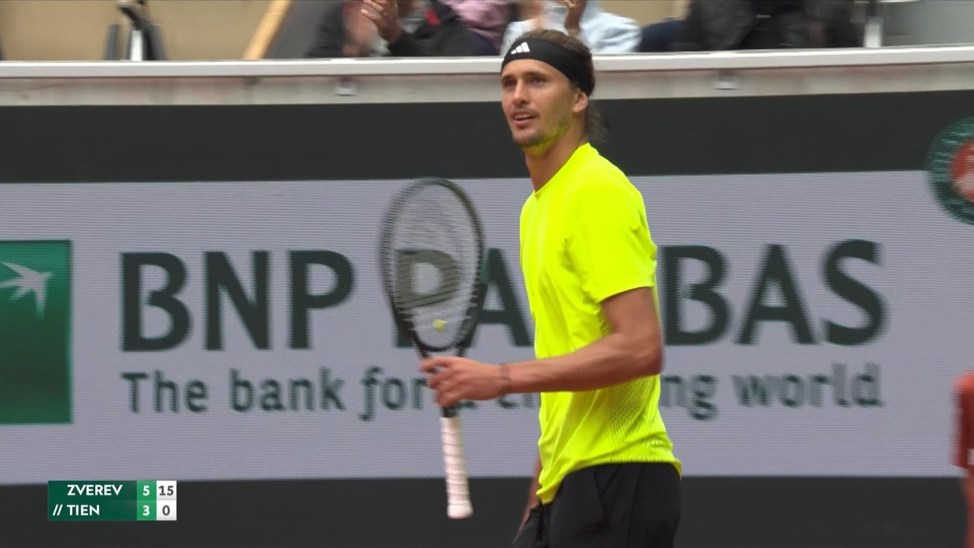 Zverev beginnt die French Open mit Sieg