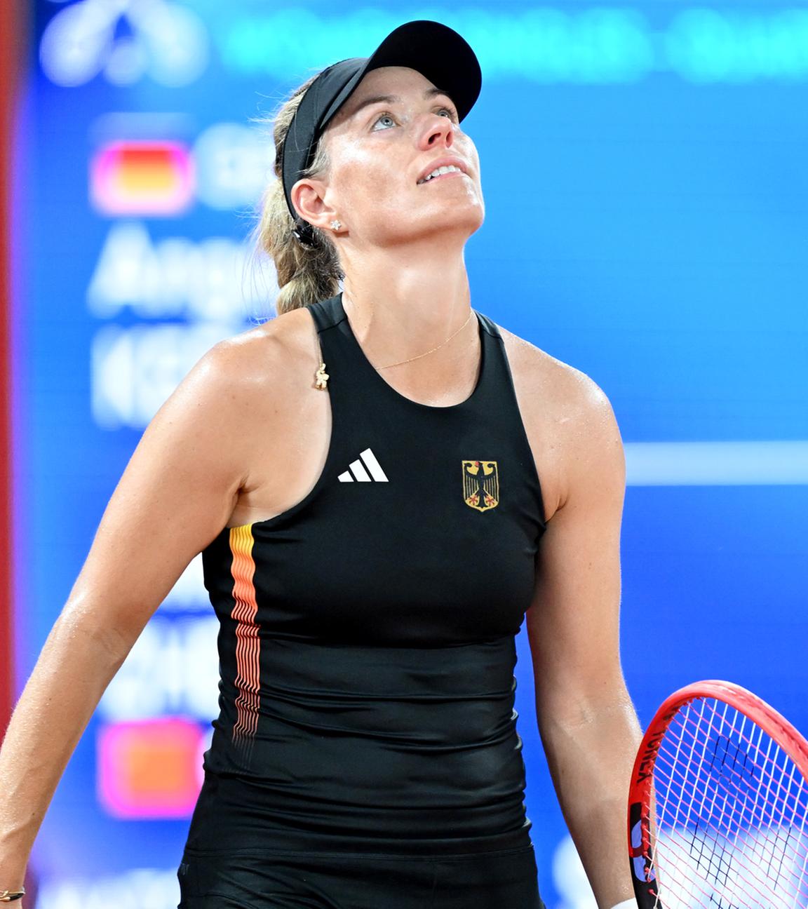 Angelique Kerber reagiert nach der Niederlage.