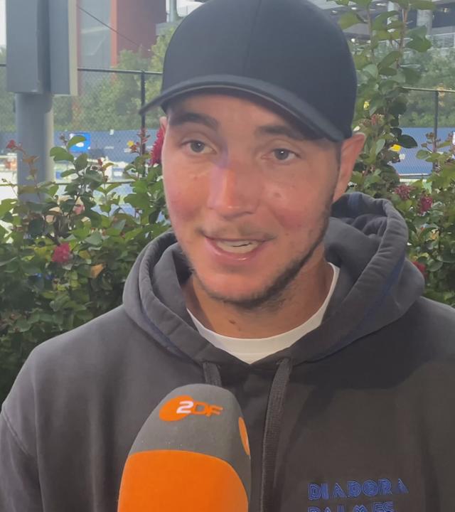 Tennisprofi Jan-Lennard Struff im ZDF-Interview nach seinem Erstrundensieg bei den US Open gegen Camilo Ugo Carabelli.
