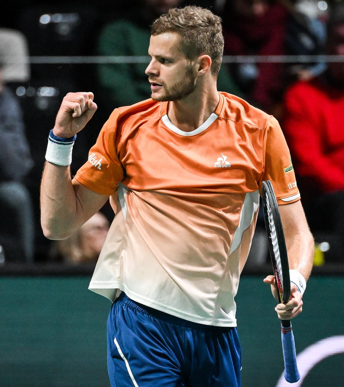 Tennisspieler Hanfmann jubelt über seinen Halbfinal-Einzug beim ATP-Turnier in Athen