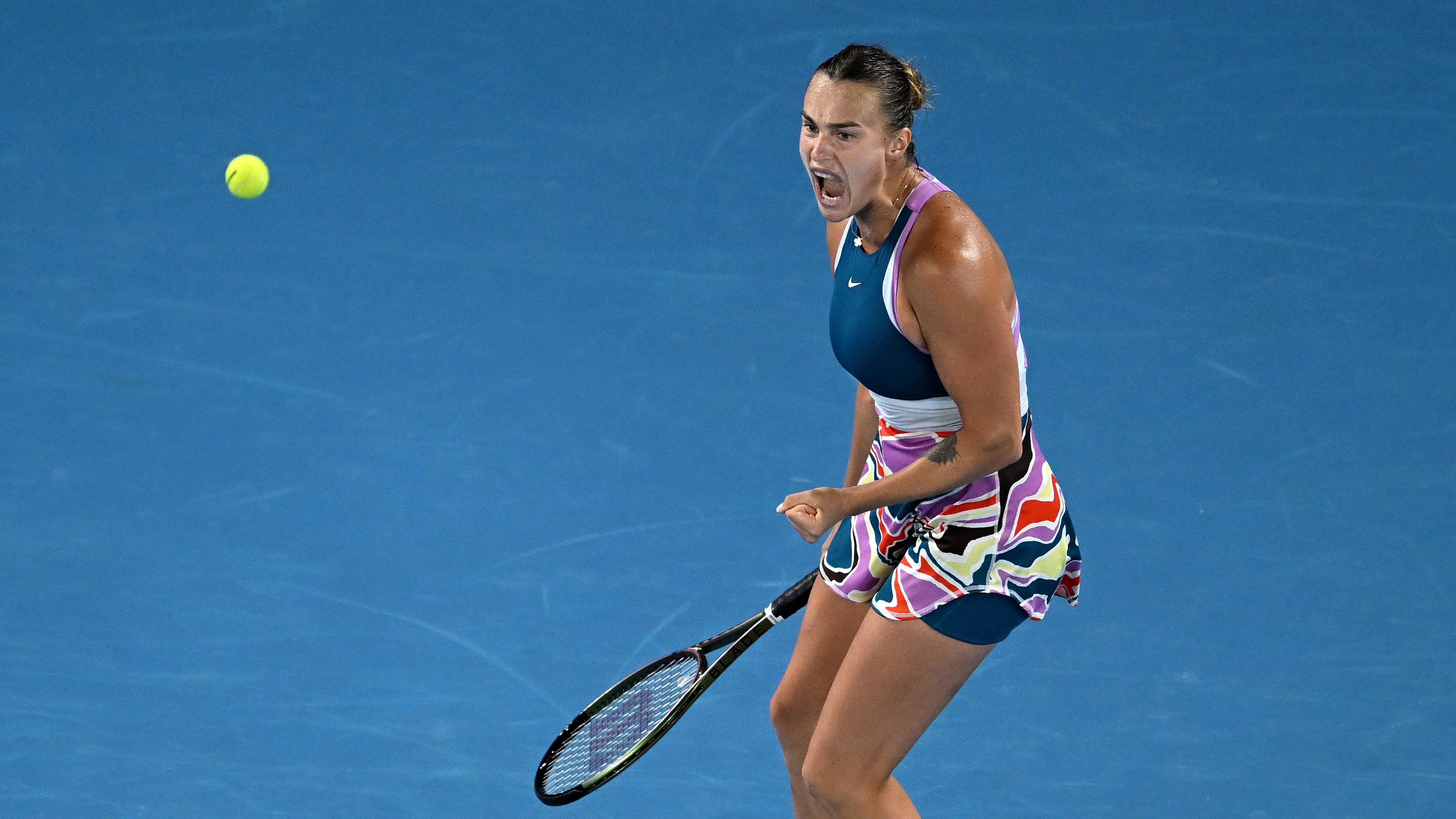Tennisspielerin Aryna Sabalenka 
