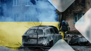 Schäden an Wohn- und Bürogebäuden in Kiew, Ukraine, am 20. Dezember 2024, nach russischem Raketenbeschuss