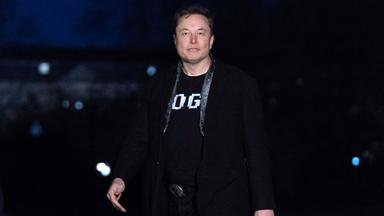Elon Musk spaziert auf dem Südrasen des Weißen Hauses.