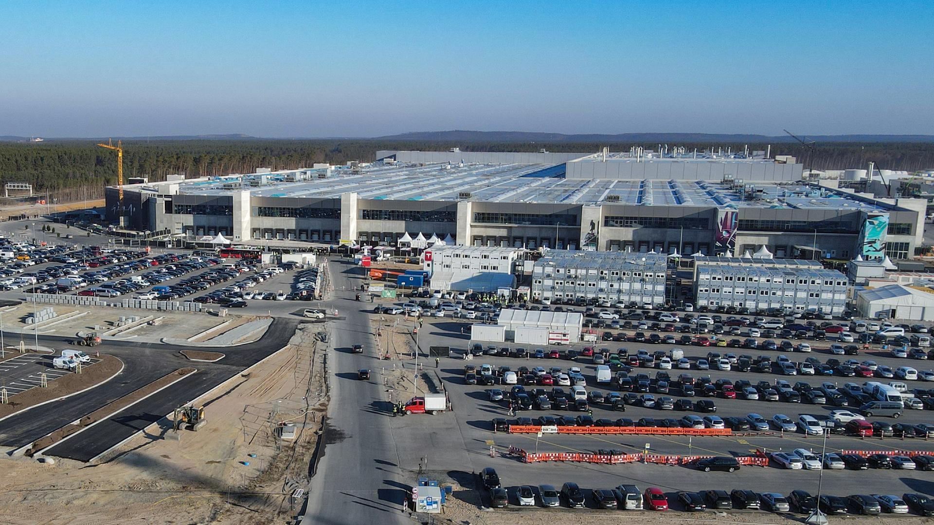 Tesla-Fabrik von oben