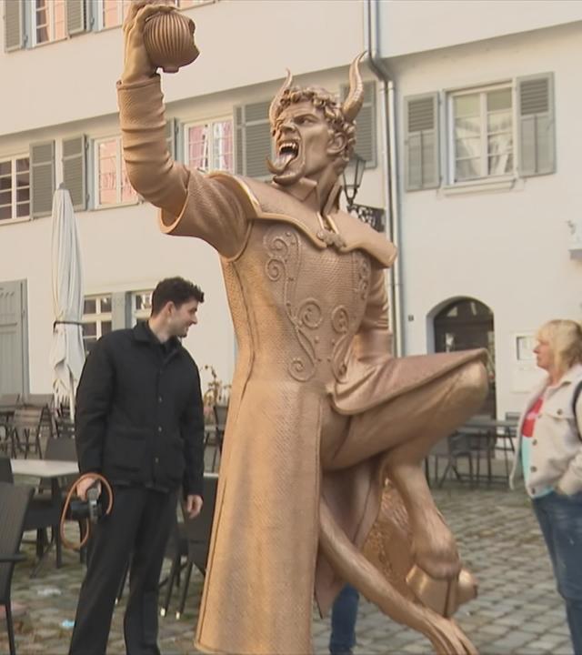 Teufelsstatue in Esslingen