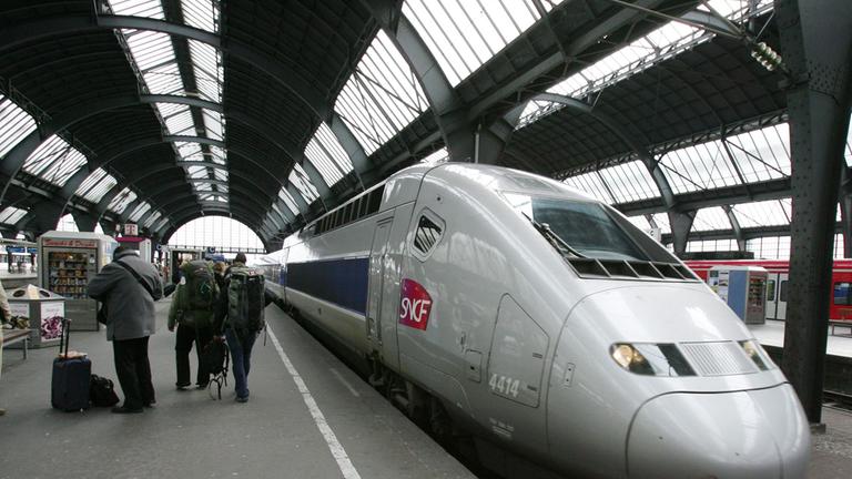 TGV im Bahnhof Karlsruhe 