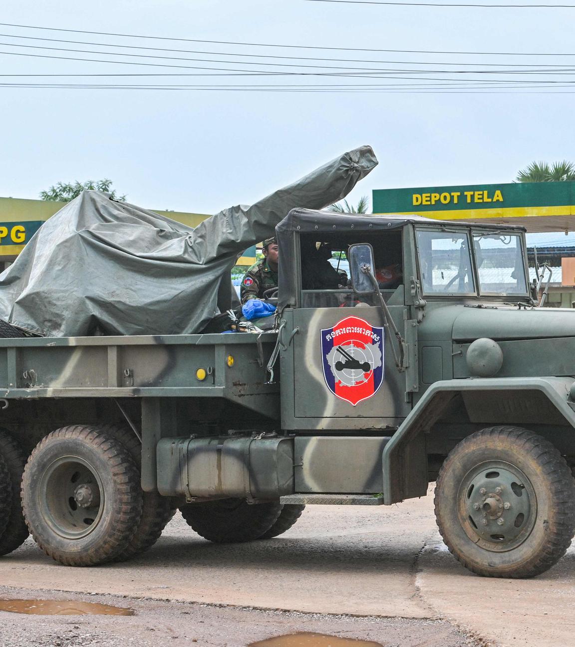 Militär an der Grenze von Thailand und Kambodscha