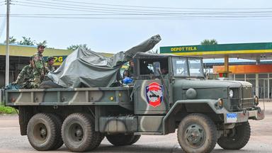 Militär an der Grenze von Thailand und Kambodscha