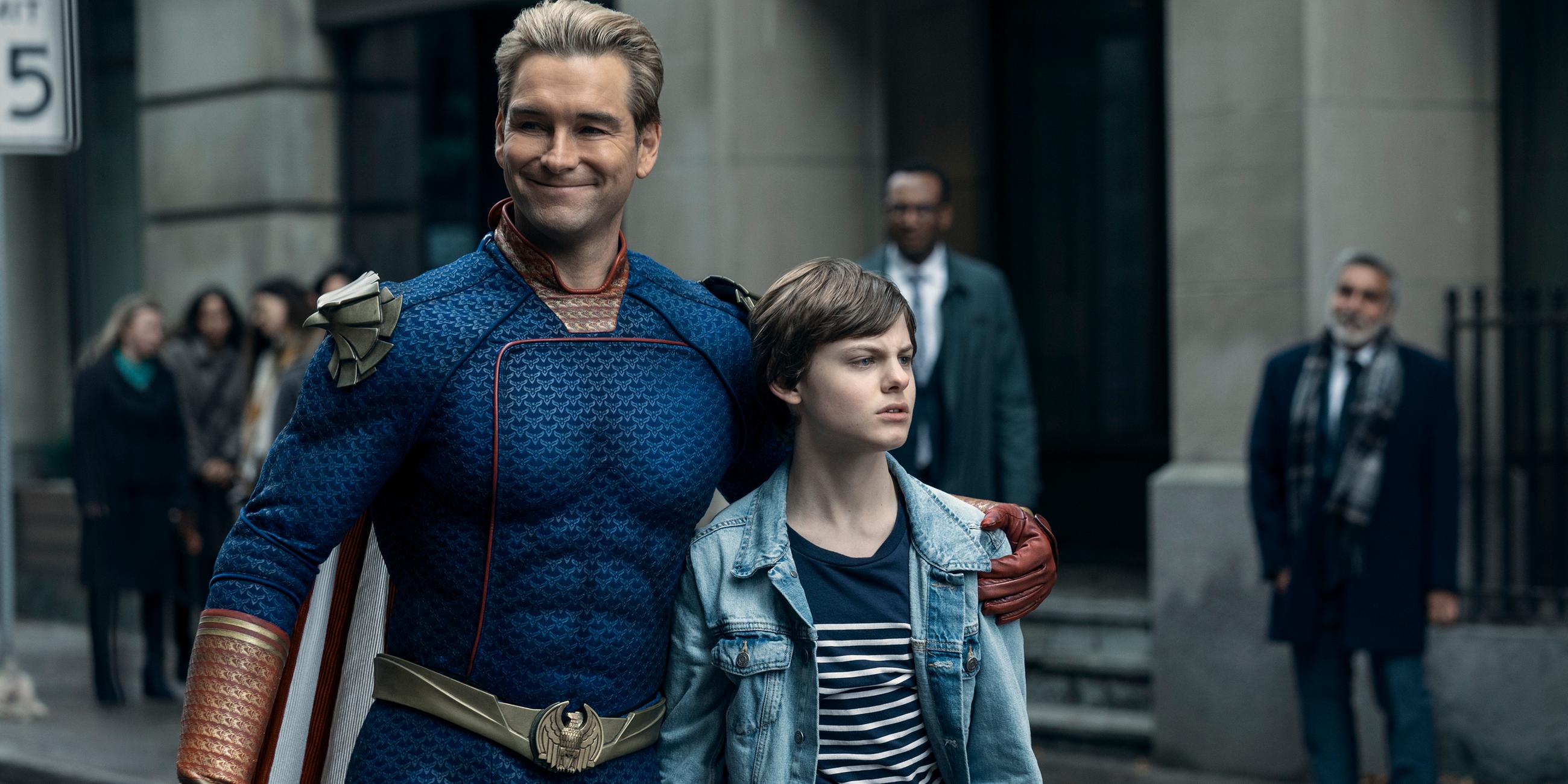 Eine Szene aus der vierten Staffel der Serie "The Boys" ist zu sehen.