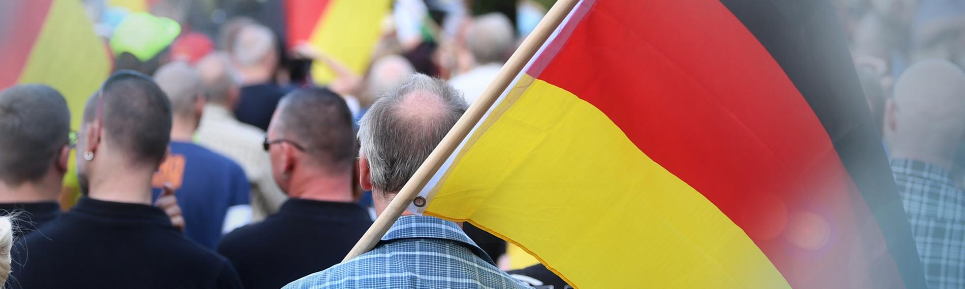 Teilnehmer einer rechtsextremen Demonstration