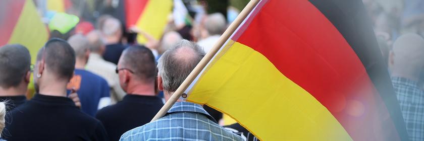 Teilnehmer einer rechtsextremen Demonstration