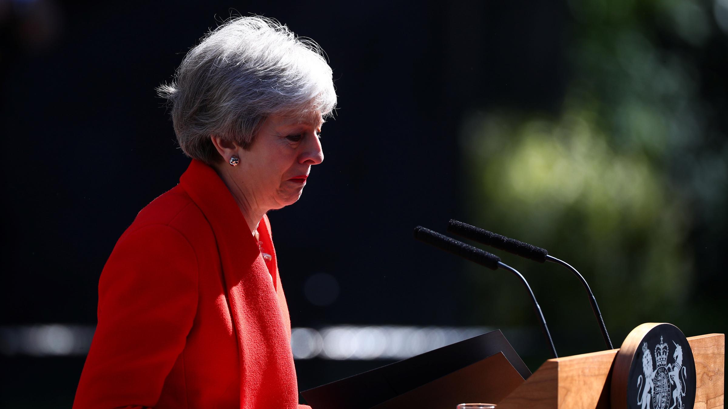 Theresa May, Premierministerin von Großbritannien tritt zurückv