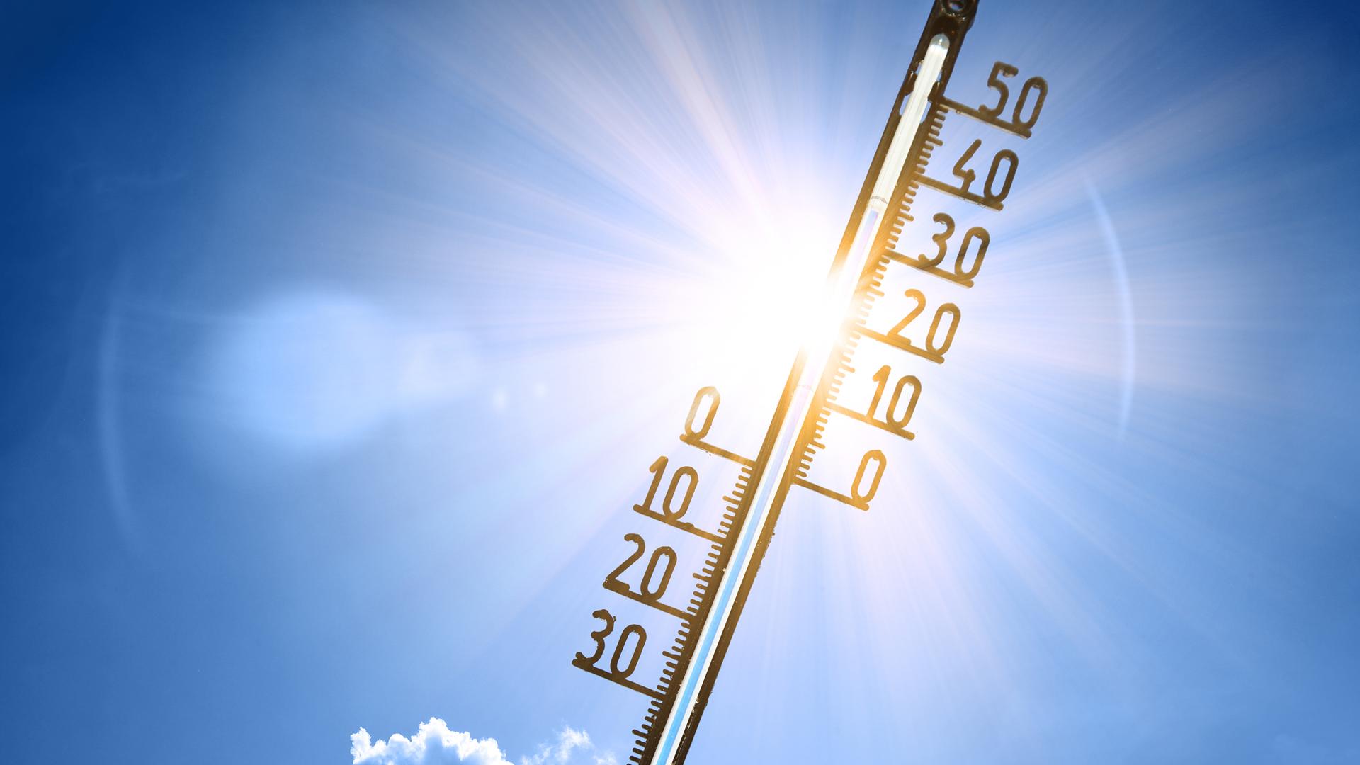 Thermometer im Gegenlicht